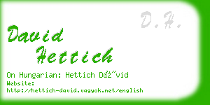 david hettich business card